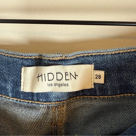 Hidden Los Angeles High Waisted Wide Leg Medium Wash Denim Blue Jeans 28 NWOT - Picture 4 of 7